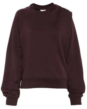 Dries Van Noten Long-Sleeve Crew Neck Sweatshirt - Purple