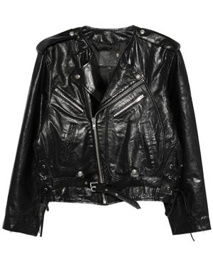 R13 Leather Outerwears - Black