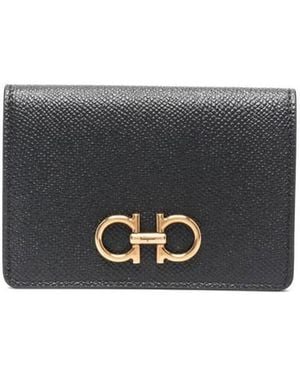 Ferragamo Logo-Plaque Wallet - Gray
