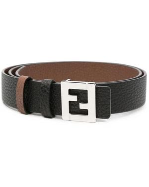 Fendi Ff Logo-Buckle Belt - Brown