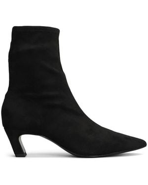 Ash Viva Pointed-Toe Ankle Boots - Black