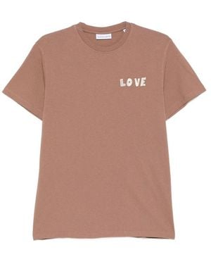 Maison Labiche Bainville Love Crew-Neck T-Shirt - Pink