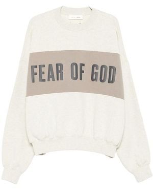 Fear Of God Logo-Print Panelled Jumper - White