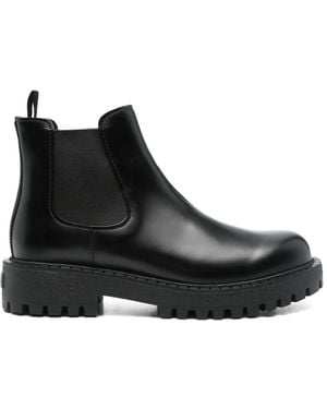 Prada 45Mm Leather Chelsea Boots - Black
