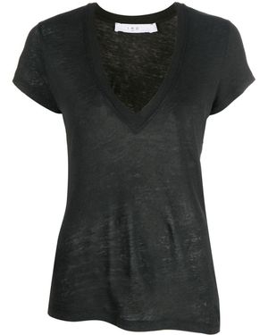 IRO V-Neck Short-Sleeve T-Shirt - Black