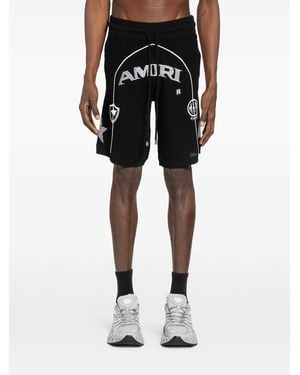 Amiri Logo-Print Track Shorts - Black