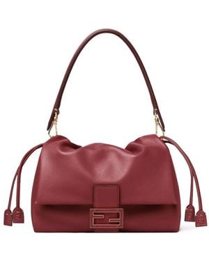 Fendi Medium Mamma Baguette Ff-Buckle Tote Bag - Purple