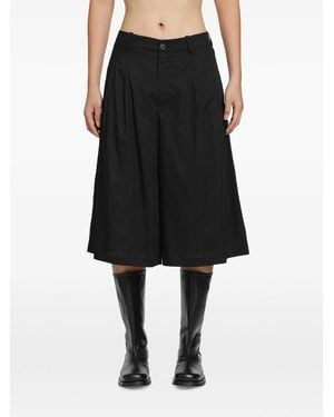 Our Legacy Split Pleated Shorts - Black