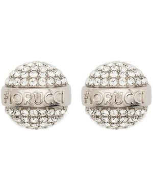 Fiorucci Crystal-Embellished Earring - White