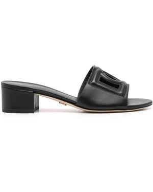 Dolce & Gabbana 40Mm Dg Millennials Mules - Black