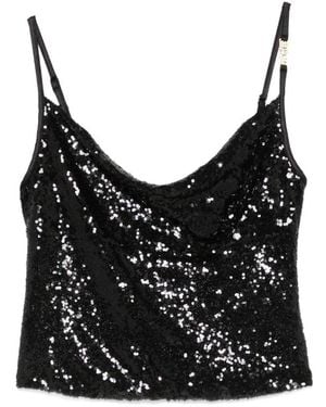 Versace Jeans Couture Haut Brodé De Sequins - Black