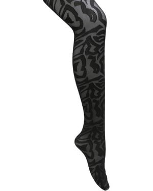 PUCCI Labirinto Print Jacquard Tights - Black