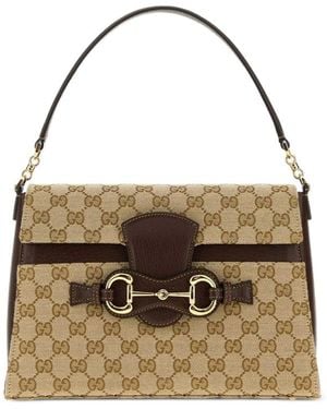 Gucci Medium Horsebit Duomo Tote Bag - Metallic