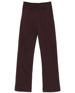 Dries Van Noten Straight Leg Cotton Track Trousers - Purple