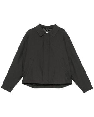 MM6 by Maison Margiela Logo-Embroidered Concealed-Fastening Jacket - Black