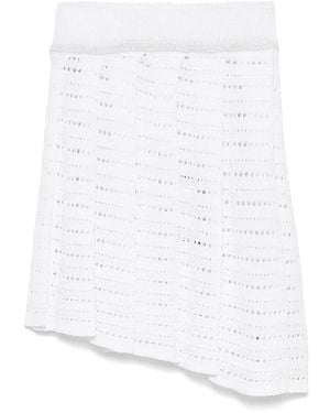 Gcds Pleated Mini Skirt - White