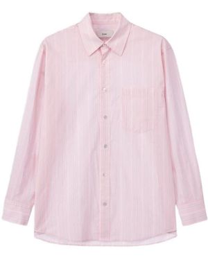 DUNST Stripe-Pattern Shirt - Pink