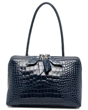 The Attico L'Altra Di Milano Leather Shoulder Bag - Blue