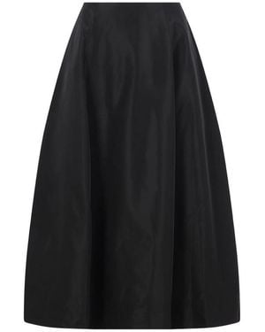 Simone Rocha Taffeta Circle Midi Skirt - Black