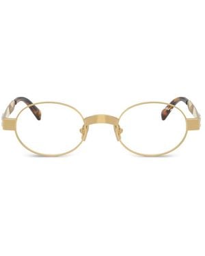 Miu Miu Round -Frame Glasses - Metallic