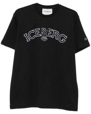 Iceberg Logo-Patch T-Shirt - Black