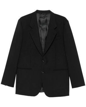 Reveres 1949 Single-Breasted Notched-Lapels Blazer - Black