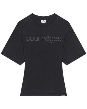 Courreges T-Shirt Cotton - Blue