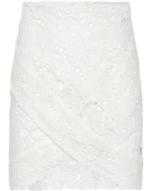 FARM Rio Broderie-Anglaise Mini Skirt - White