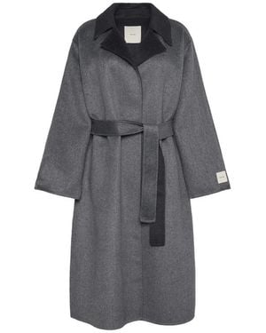 Calvin Klein Belted Storm-Flap Coat - Gray