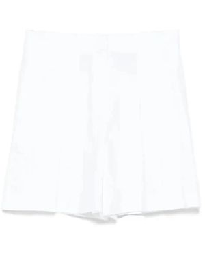 Theory Pleat-Detailed Shorts - White