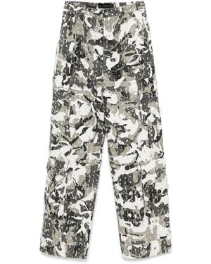 Who Decides War Micro Distressed Cargo Jeans - Grey
