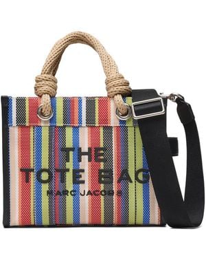 Marc Jacobs The Small Stripe Mesh Rope Tote Bag - Blue