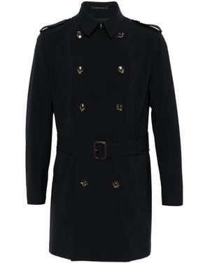 Montecore Buttoned Belted Coat - Black