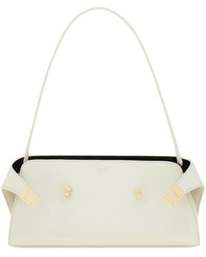 Ferragamo Hug East-West Shoulder Bag - White