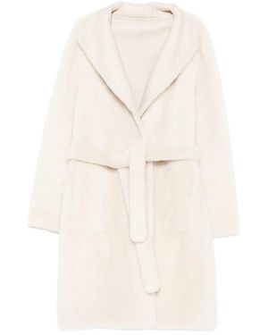 Yves Salomon Neutrals Coats - Natural