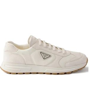 Prada Prax Triangle-Logo Trainers - White