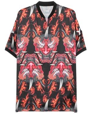 Y-3 Satin Graphic Jersey - Red