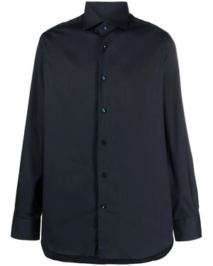 Barba Napoli Long-Sleeve Cotton Shirt - Blue