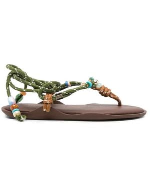 FLOWZE X Collanine Colorate Bead-Embellished Sandals - Multicolor