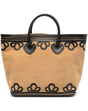 Bode Trefoil Tote Bag - Black