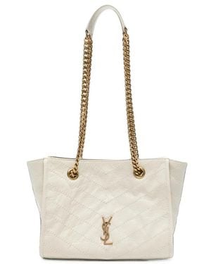 Saint Laurent Niki Quilted Shoulder Bag - Natural
