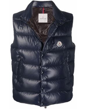 Moncler Tibb High-Neck Gilet - Blue