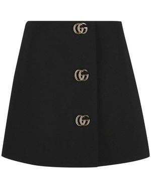 Gucci Crêpe Mini Skirt - Black