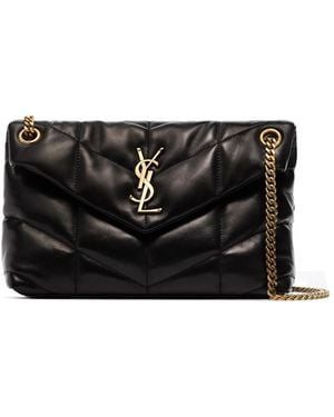 Saint Laurent Small Loulou Puffer Shoulder Bag - Black