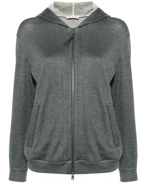 Brunello Cucinelli Monili-Detail Hoodie - Green