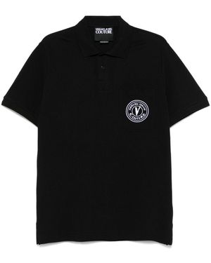 Versace Jeans Couture V-Emblem Polo Shirt - Black