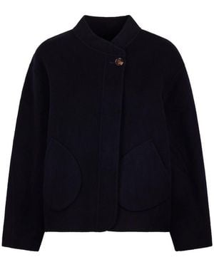 Soeur Windsor Patch-Pocket Coat - Black