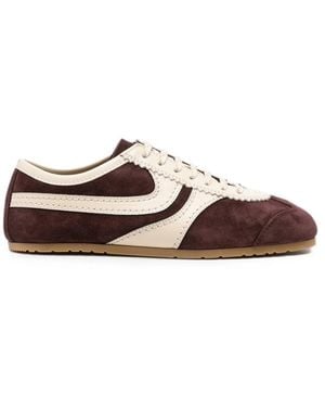 Dries Van Noten Suede Panelled Trainers - Brown