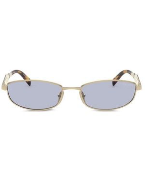 Prada Logo-Plaque Sunglasses - White