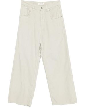 sunflower Corduroy Wide-Leg Trousers - White